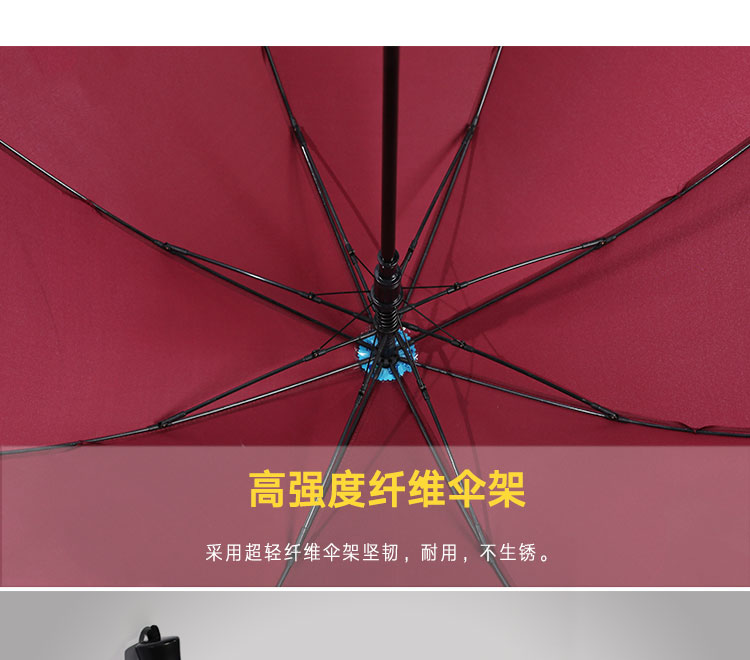 「長柄傘」雨傘廠家直銷8骨纖維傘架碰起布 印刷廣告禮品傘 (15).jpg