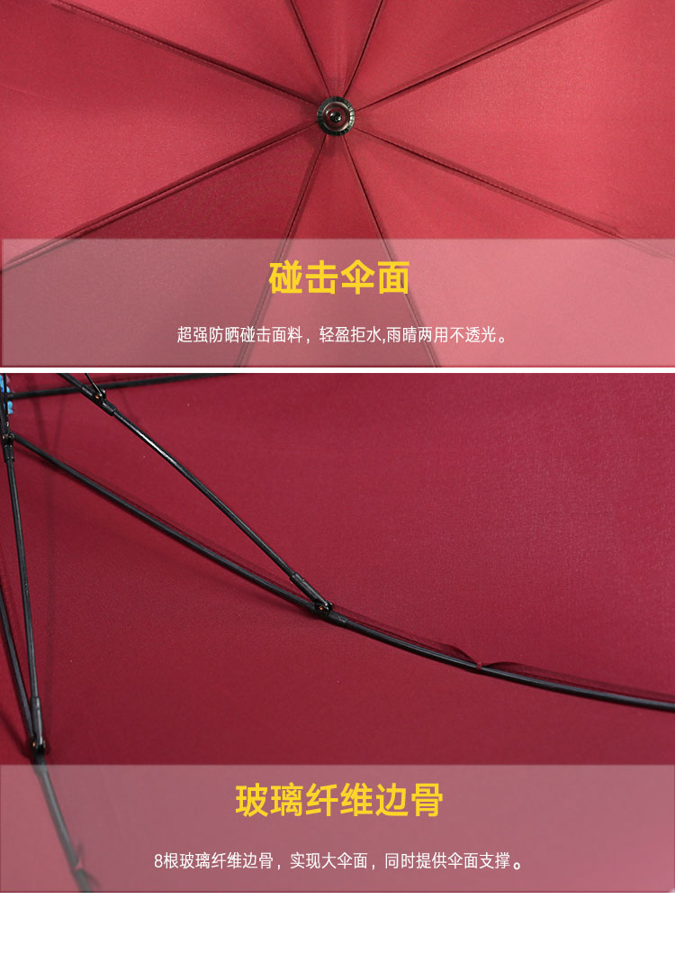 「長柄傘」雨傘廠家直銷8骨纖維傘架碰起布 印刷廣告禮品傘 (17).jpg